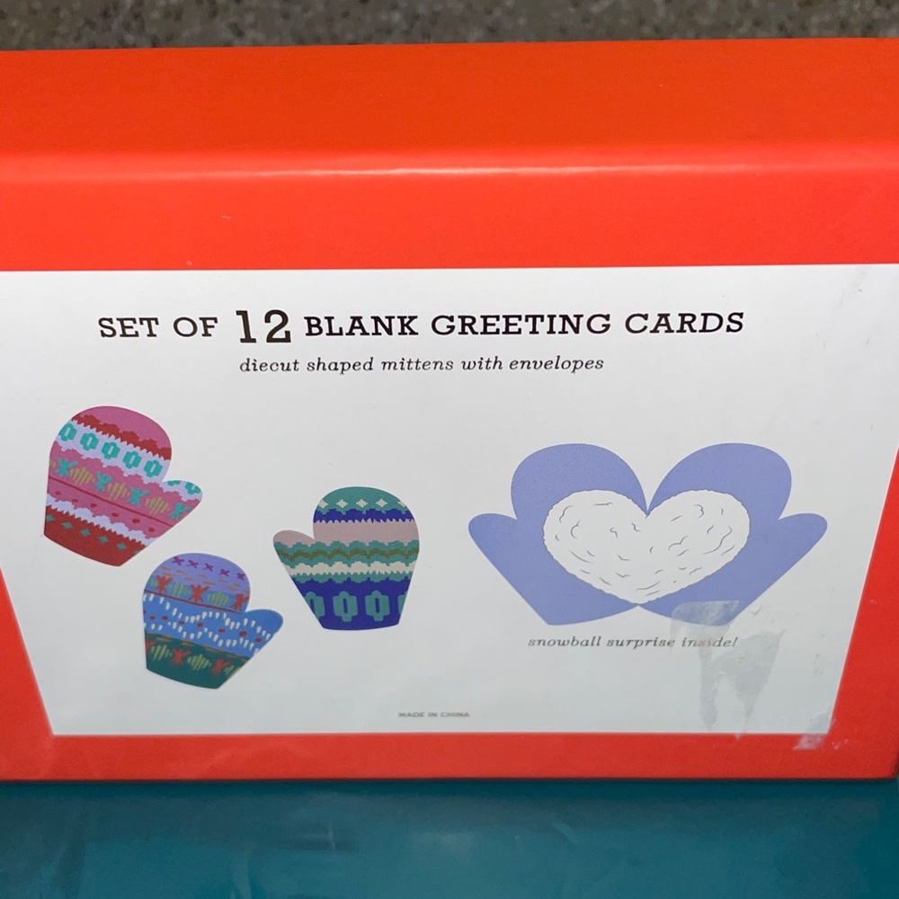 Anthropologie Christmas Mitten Boxed Cards Set NWT - Picture 3 of 8